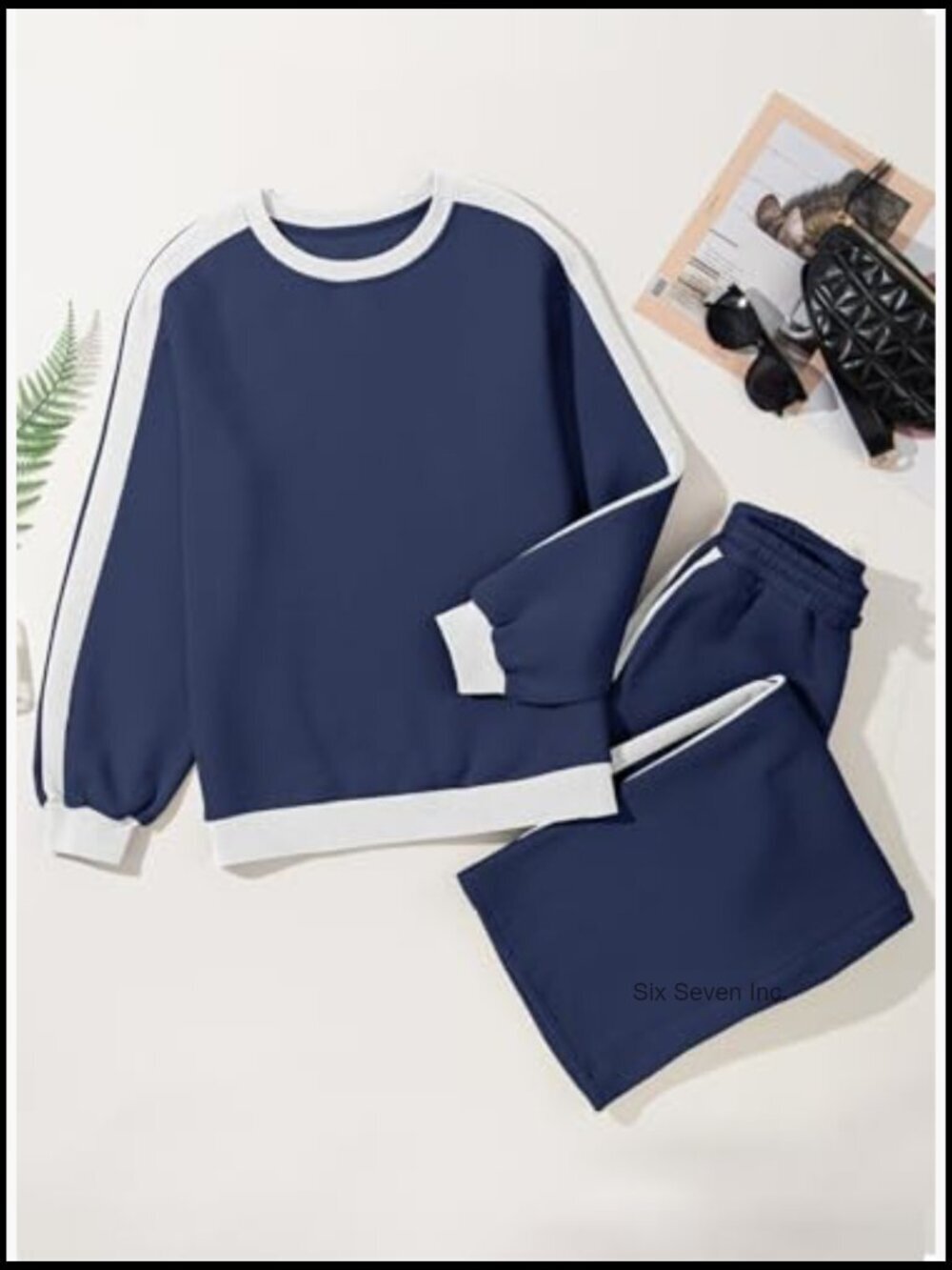 Color Block Fleece Lounge Matching Set - Picture 5 of 7